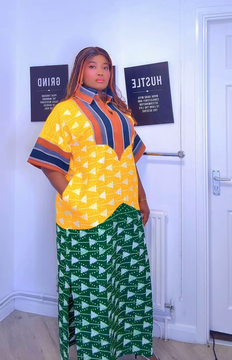 vibrant ready to wear African clothing
African print ready to wear UK
women Ankara fashion set
vibrant African two piece outfit
ready to wear Ankara collection