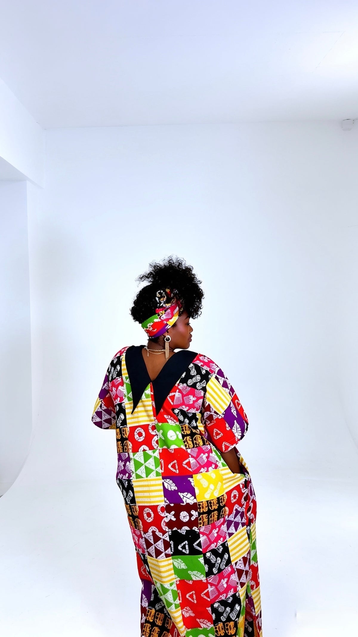 royal bold mosaic kaftan

African print kaftan dress UK

mosaic pattern African boubou

luxury silk kaftan dress

women ready to wear kaftan
