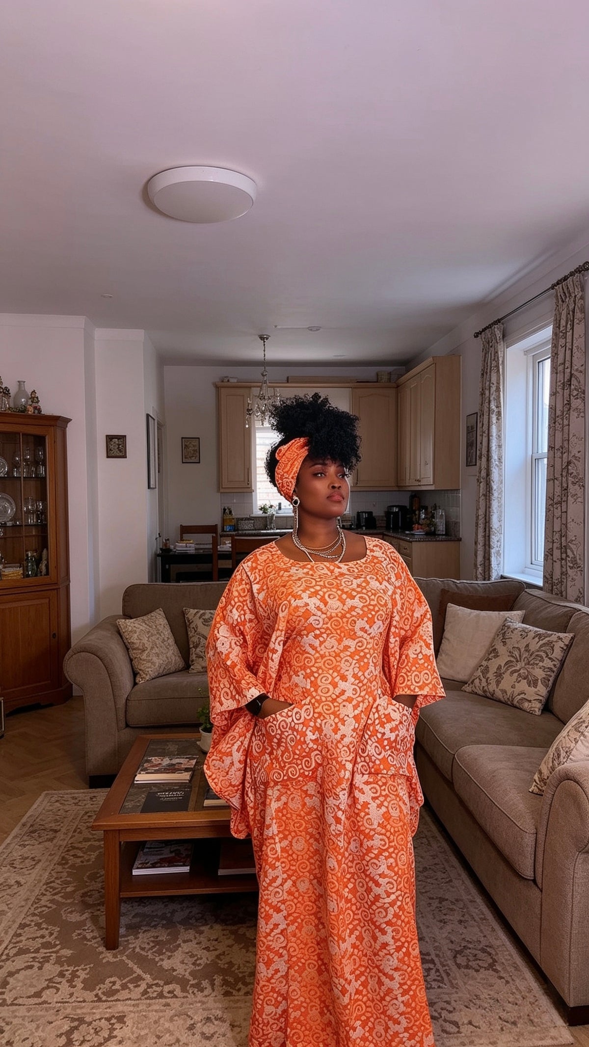 Majesty Flow Dress

African flowy maxi dress UK

elegant Ankara long dress

women African print dress

African ready to wear dress