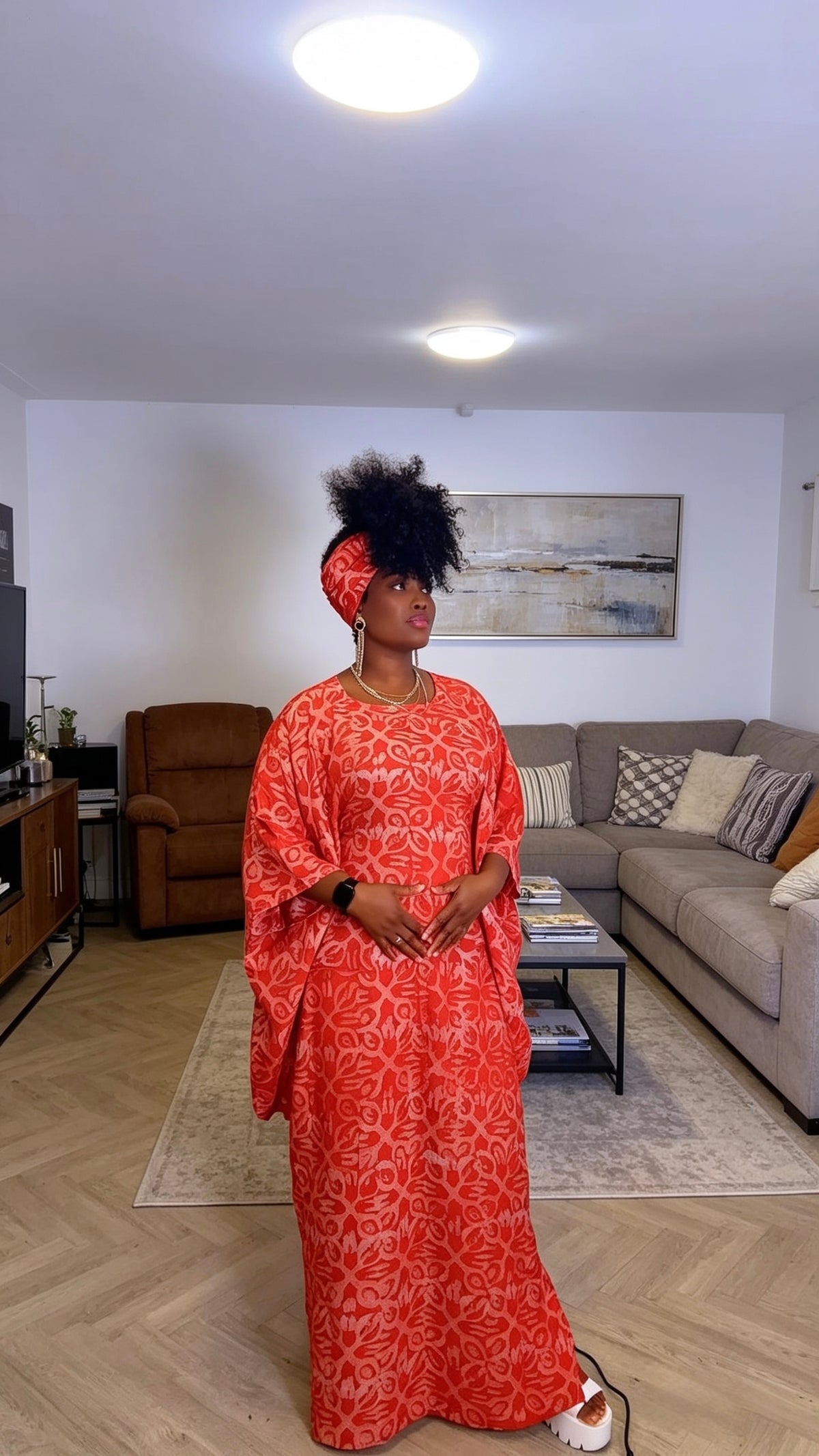 Majesty Flow Dress

African flowy maxi dress UK

elegant Ankara long dress

women African print dress

African ready to wear dress
