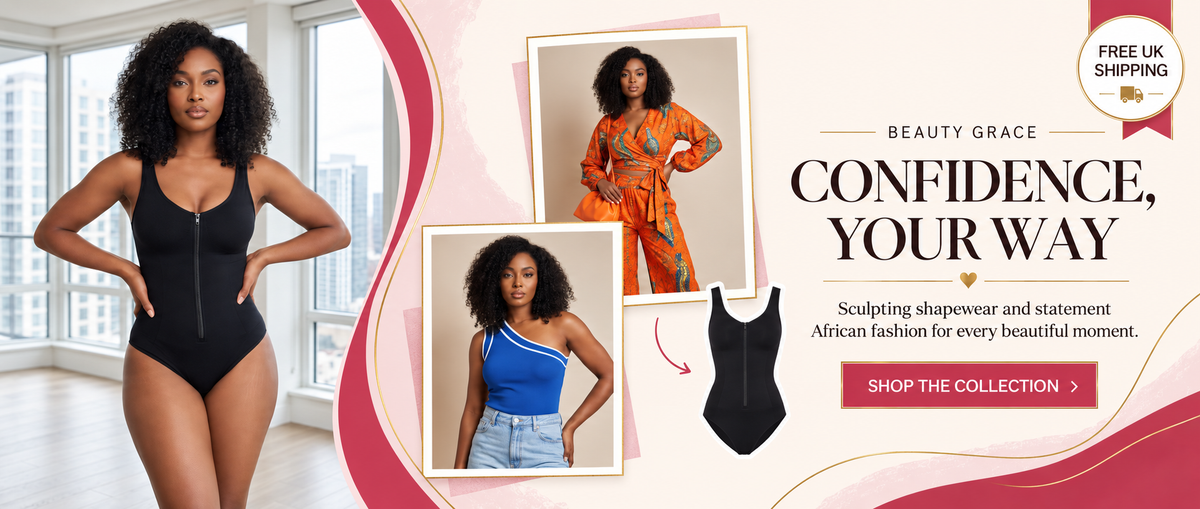 Beauty Grace shapewear and African fashion — confidence, your way