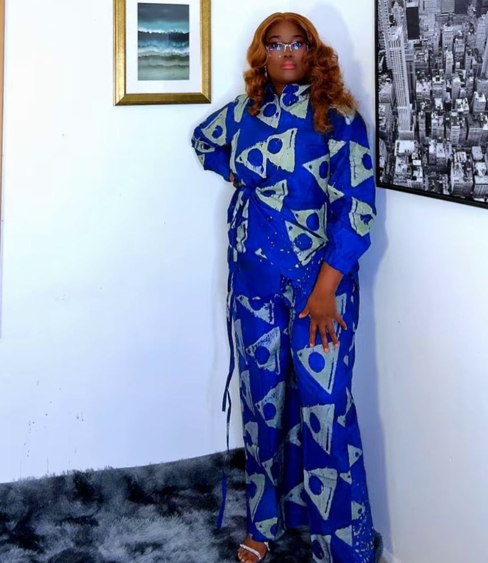 elevated Ankara two piece set

African print two set UK

women matching Ankara set

luxury African co-ord set

African ready to wear two piece